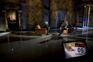 El president Mas durant l'entrevista