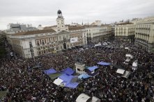 Campamento del 15-M en Madrid