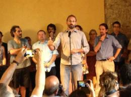 Raimundo Viejo, Joan Nuet, Ernest Urtasun, Joan Herrera, Dolors Camats, Pablo Iglesias i Íñigo Errejón